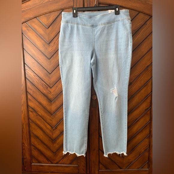 INC international concepts, blue denim, straight leg ankle pant size 12 - Picture 11 of 14